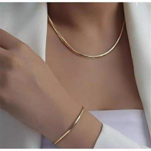 ست گردنبند و دستبند ماری استیل