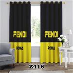 پرده چاپی طرح فندی(FENDI) کد Z416 تک قواره ارتفاع 300 عرض 140 سانت 