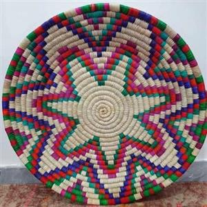 سینی حصیری رنگی طرحدار کد29