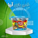 خمیر بازی آریا مدل 12 رنگ سطلی با DVD کد 1069