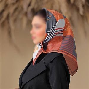 باندانا یا مینی اسکارف نخی طرح هرمس نارنجی ارسال رایگان