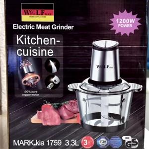 خرد کن و همزن  WOLF max 1200 وات 6 تیغه استیل مدل 1759