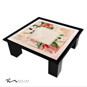 رومیزی طرح جانا- مربع 65در 65سانتیمتر - مخمل پورش -  آستر مخمل - کیفیت عالی