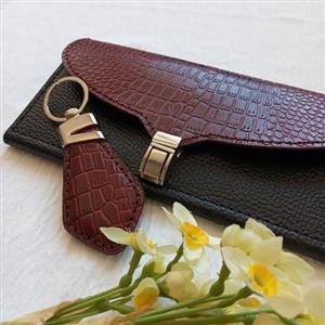 کیف پول زنانه از چرم گاوی اصل ( دو رنگ ) کاملا دست دوز