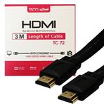 TSCO TC 72 HDMI Cable 3mکابل برند تسکو فلتTSCO HDMI TC-72 3D 3m
