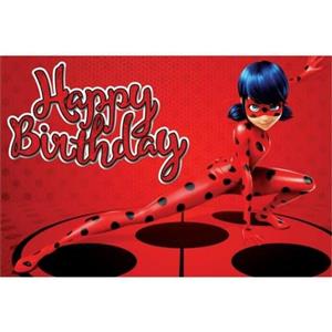 بنر تم تولد بیم بوم طرح دختر کفشدوزکی کد 01 سایز 100 در 150 سانتیمتر