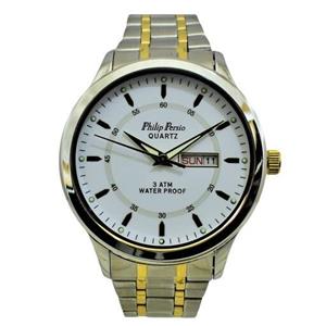 ساعت Philip Persio V7CEM2921 فیلیپ پرسیو دو رنگ  ساخت ژاپن