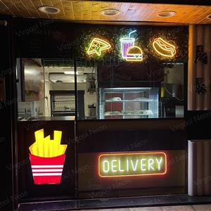 تابلو نئون طرح فست فود fast food