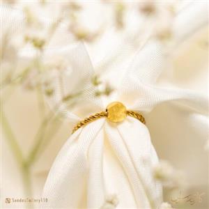 انگشتر استیل طرح توپی (کاملا مشابه طلا و صددرصد رنگ ثابت و ضد حساسیت) برند ژوپینگ