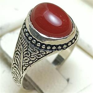 انگشتر نقره عقیق قرمز پسرانه 6 