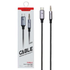 کابل تبدیل USB-C به جک 3.5 میلی متری ترانیو مدل T-E14 طول 1 متر