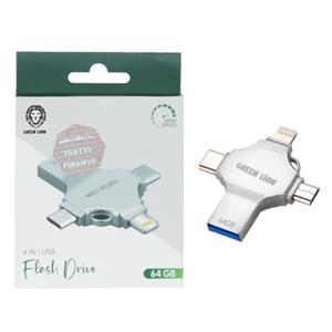 فلش مموری چند سر 128 گیگ گرین لاین Green Lion 4 in 1 USB Flash Drive 128GB