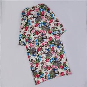 پیراهن نخی زنانه سایز بزرگ