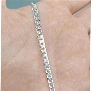 زنجیر نقره مردانه 4میل کارتیر با عیار 925استاندارد و آبکاری طلا سفید 