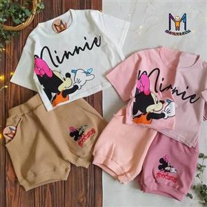 کراپ و شلوارک دخترانه سایز 40 تا 55 موچولوها 