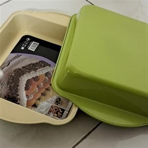 ظرف پخت مرغ کیک شیرینی در فر گازی و برقی سینی فر مربع خارجی