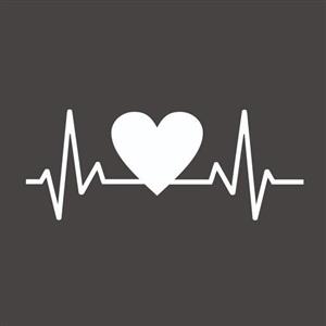 برچسب خودرو طرح ضربان قلب عاشق - Love Heart Rate
