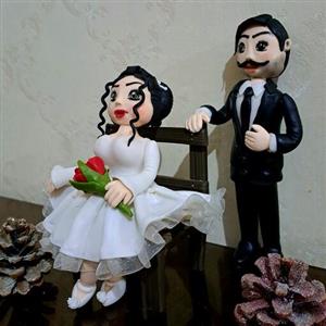مجسمه عروس و داماد خوشگل و خوشتیپد