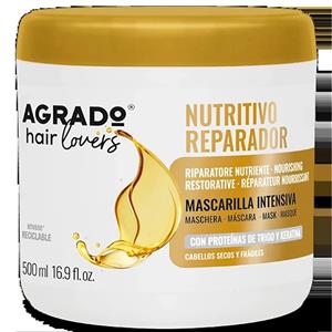 ماسک مو آگرادو AGRADO قرمز مغذی و تثبیت کننده رنگ مو حجم 500 میل (با آبکشی) ساخت اسپانیا