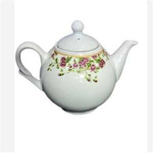 قوری گلدار قوری چینی زرین قوری قوری کف گرد قوری گل سرخی