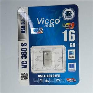 فلش 16 گیگ نقره ای  Vicco man USB3.1  مدل VC380