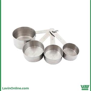 پیمانه لیوانی دسته استیل 4سایزی