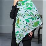 روسری نخی منگوله دار  دور دوز محصولی از برند ایرانی قواره بزرگ با تم رنگی خاص شاداب و جذاب مخصوص خانم های خوش سلیقه