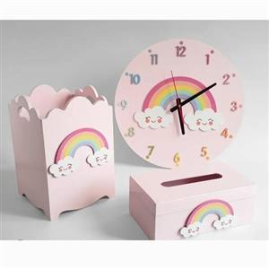 ست سطل زباله و جعبه دستمال کاغذی