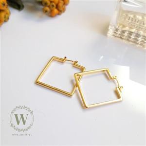 گوشواره استیل مربعی