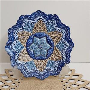 بشقاب میناکاری سایز 20 سانت جنس مس 