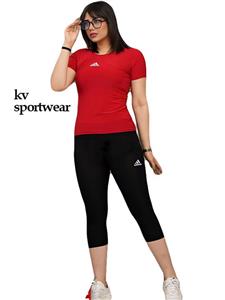 ست تیشرت شلوارک ورزشی زنانه adidas کد 001