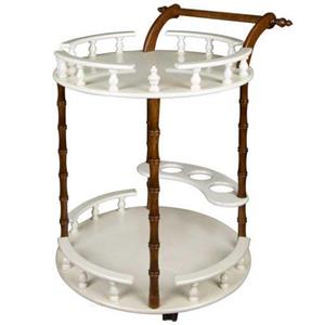 ترولی چوبی سرو و پذیرایی مدل DENISE کد Z-9912 رنگ BROWN/WH