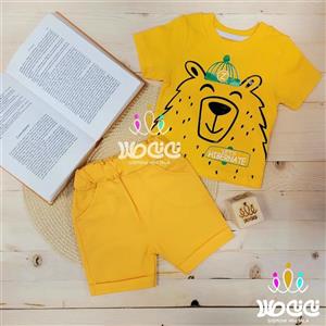 تیشرت و شلوارک کتان اسپرت گریزلی