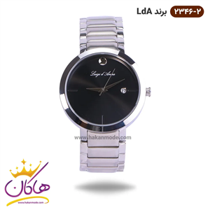 ساعت ال دی ای تمام نقره ای تک نگین کد 2346/2 | لویجی د آنا LDA