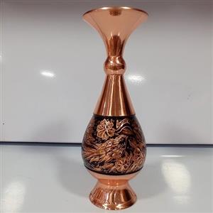 گلدان مسی الماس تراش (ارتفاع 20 )