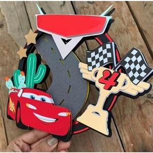 مجموعه دستسازه  تاپر کیک تولد تم پسرانه مک کویین