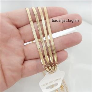 پابند و دستبند ماری استیل درجه یک و رنگ ثابت با آبکاری طلا و فوق العاده شیک