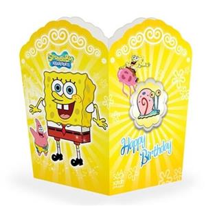 ظرف پاپکرن 12 عددی تم تولد باب اسفنجی