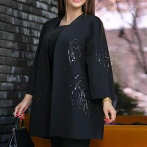 مانتو گلدوزی شده با پولک و خرجکار قوی