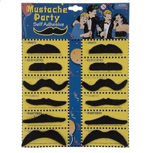 پکیج سیبیل مصنوعی Mustache Partyشامل 12 مدل سیبیل فانتزی و بامزه