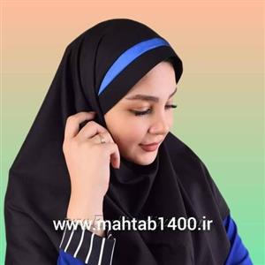 مقنعه پفی تل دار