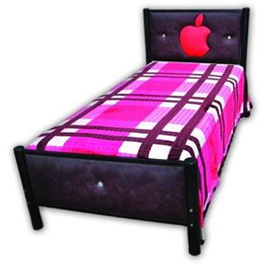 تخت خواب یک نفره  فلزی لمسه چرم