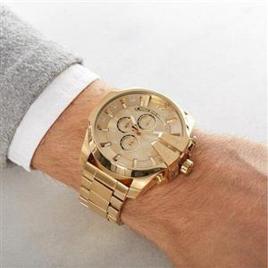 ساعت دیزل شاخدارطلایی مردانه3 موتور ه یکسال 