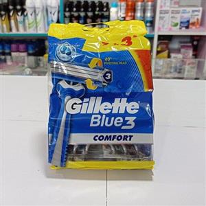 ژیلت کامفورت Gillete comfort blue ستیغ صابوندار بسته 12 عددی اصل آلمان
