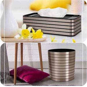 ست جای دستمال کاغذی و سطل زباله مخصوص پذیرایی برند  بازن تایلندی