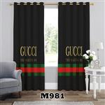 پرده چاپی طرح GUCCI کد M981 تک قواره ارتفاع 300 عرض 140 سانت