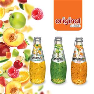 نوشیدنی تخم شربتی شیشه ای اورجینال 300 میل 24 عددی 4 طعم جور