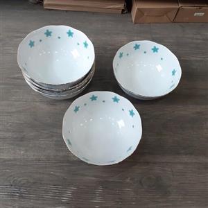 کاسه ابگوشت سوپ و... چینی لب طلا گلدار چینی مقصود فوق العاده با کیفیت سبک دربسته های 6تایی قطر 18 سانت ارتفاع10 سانت