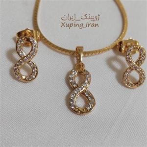 نیم ست ژوپینگ طرح بینهایت طلایی Xuping نیمست بی نهایت طرح طلا بدون زنجیر