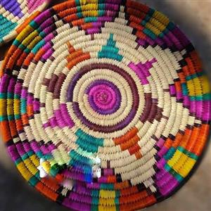 سینی حصیری رنگی طرحدارکد27